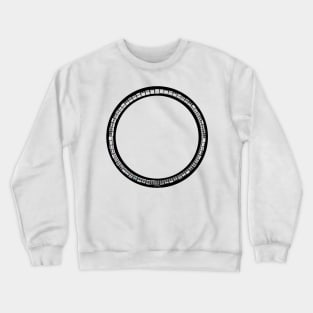 64 symbols circle (white and grey) Crewneck Sweatshirt